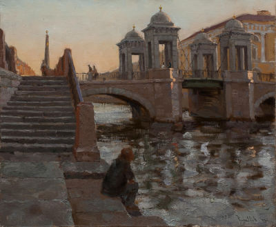 Кириллов Иван , "Чернышов мост. " 	2002 г.	50х60 	холст, масло