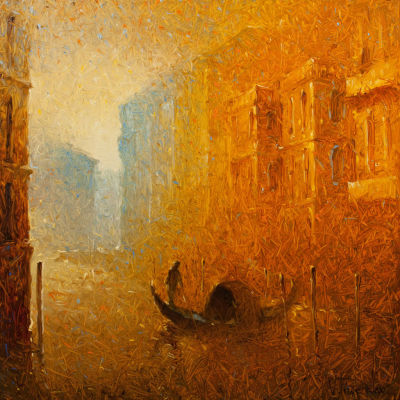 Пивень Владимир. "Теплый туман", 	2008 г., 	80x80 см., холст, масло. Художник родился в 1976 