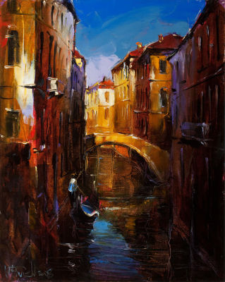 Пивень Владимир. "Зеркальная улица", 	2008 г., 	75x60 см., холст, масло. Художник родился в 1976 