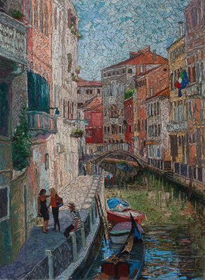 Совков Сергей. 
"Венецианская улочка", 	2009г., 	60x80см., 	холст, масло. В 1997 году художник 