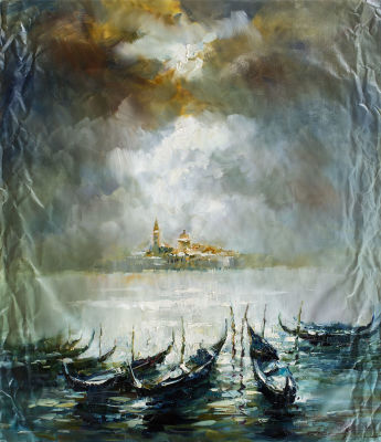 Фиголь Андрей. "
Серебро Венеции", 	2014 г., 	115x100см., 	холст, масло. Художник родился 11 