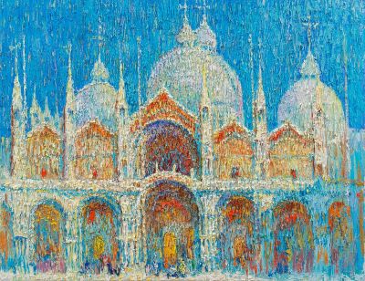 Чеботару Андрей, 
"Венеция (день)", 	2014г., 	70x90см., 	холст, масло. Лауреат Золотой медали 