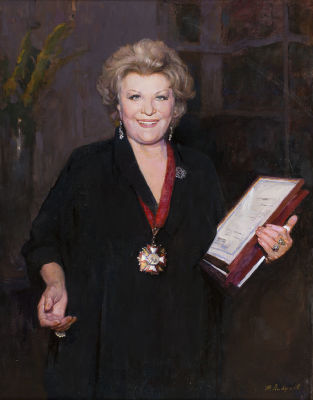 Андреев Василий. Портрет Е.В.Образцовой
(на 70-летнем юбилее), 	2013г., 	80x60см., 	холст 