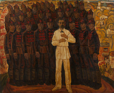 Чорный Михаил. "Н. Леонтович", 	1977г., 	144x175см., 	холст, масло. Художник родился 29 ноября 