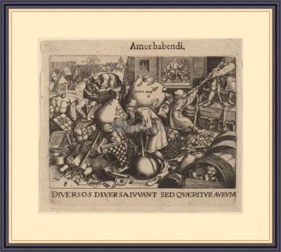 Питер Брейгель Старший, &laquo;Обыватель&raquo;, 1558 г., 32х26 см, оформлена в раму под стеклом. 