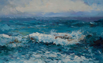 Полищук Александр. Морская волна. 2008 г. ДВП, масло. 21х33 см
. Родился в 1951 году в городе 