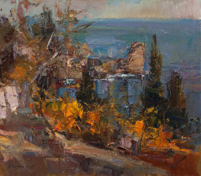 Потапенко Алексей, Лауреат Золотой Медали и Грантов МФКД. Гурзуф осенью. 2008 г. Холст, масло. 