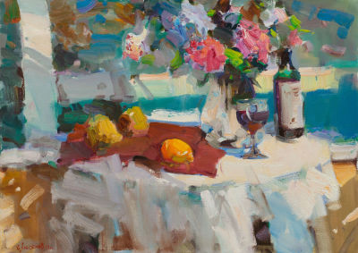 Аксенов В., Гортензии, 2011, 50х70, х.м., Лауреат Гранта МФКД