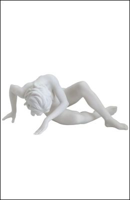 Фигура &laquo;Обнаженная женщина 012&raquo; из тонкого матового фарфора, цвет белый. Размеры: высота 10 см 