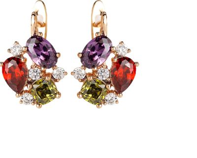 Серьги &laquo;Хрустальные бриллианты&raquo; бренда Hanreshe с натуральным цирконом. Выглядят как перидот 