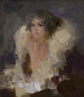 [Большой формат] Шумов Павел, Бокал Бордо, 2009, 97х85, х.м. Заслуженный художник Республики 