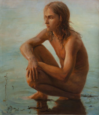 Чернов Денис, Автопортрет в воде, 2007, 70х60, х.м. Окончил Харьковскую государственную 