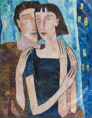 [Большой формат] Старик Елена, Стихи, 2001, 90х70, х.м. Окончила художественно-графический 