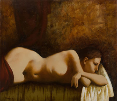 [Большой формат] Тюнькин Александр, Обнаженная, 2009, 90х105, х.м. Лауреат Золотой Медали ICHF. 