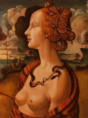 Cosimo, Piero di. Portr&auml;t der Simonetta Vespucci. Козимо, Пьеро ди. Портрет Симонетты Веспуччи 