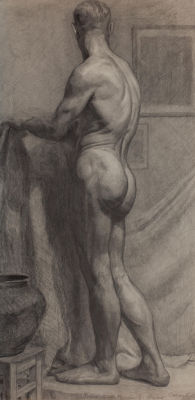 Сосновская Аврора (1929-2010), Академический учебный рисунок №6, 1960-е, 70х36, бум.карандаш. Око 