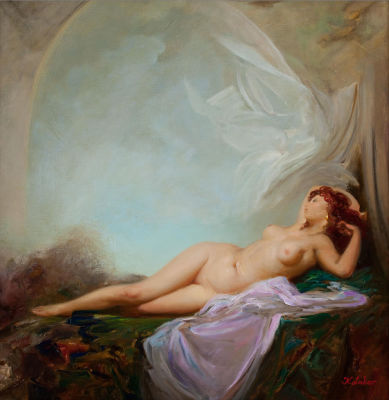 Кулаков Алексей, Муза, 2008, 60х60, х.м. Заслуженный художник Украины. Окончил Харьковское 