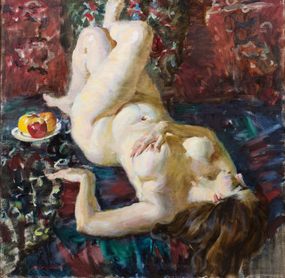 [Большой формат] Ляпкало Виктор, Обнажённая, 1995, 85х85, х.м. Лауреат Золотой Медали ICHF 