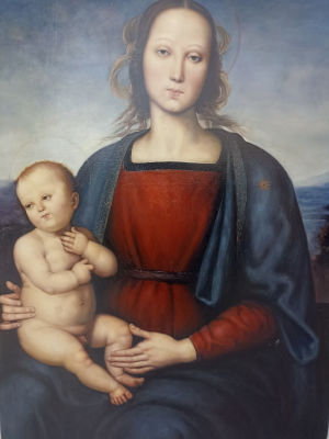 [Большой формат] Копия музейного уровня. Perugino, Pietro Vannucci, Madonna with Child. 