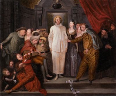 Копия музейного уровня. Watteau, Jean-Antoine, Les Com&eacute;diens italiens. Ватто, Жан-Антуан 