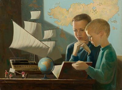 Васильева Ольга. Портрет братьев, 2012г., 60х80см., холст, масло. Член Союза художников России. 