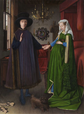 Eyck, Jan van. « The Arnolfini Portrait».
Эйк, Ян ван. «Портрет четы Арнольфини», 1434г. Холст 
