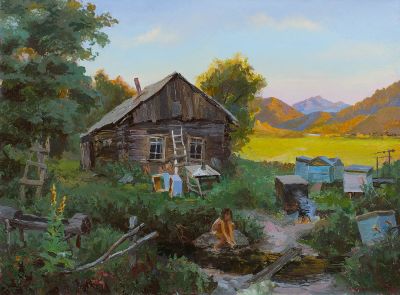 Хандрыкина Софья. 
Вечером, 2010г.	60x80см, 	холст, масло.