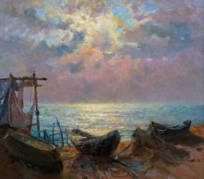 Третьяков Роман. Лауреат Золотой Медали МФКД. Ласковый вечер	2008	70х80	холст, масло	
. Родился 