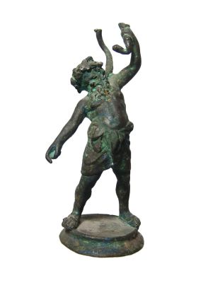 Антикварная бронзовая фигура Силена. Художественная копия известной скульптуры античного 