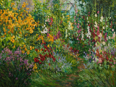 Яровой Илья. Праздник цветов, 2005г., 60х80см., х\м. Родился в 1983 году в городе Сумы, в 