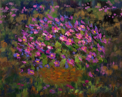 Плотников Георгий. Лето, 2008г., 50х60см., оргалит\масло. Родился в 1964 году в городе Тюмени. 