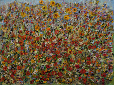 Савченко Юрий. Маки полевые, 2009г., 60х80см., х\м. Родился в 1935 году в городе Славянске 