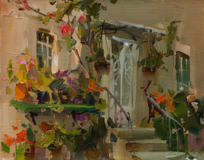 Литосова Наталья. Крылечко, 2011г., 25х30см., х\м. Родилась в 1984 году. В 2006 году окончила 