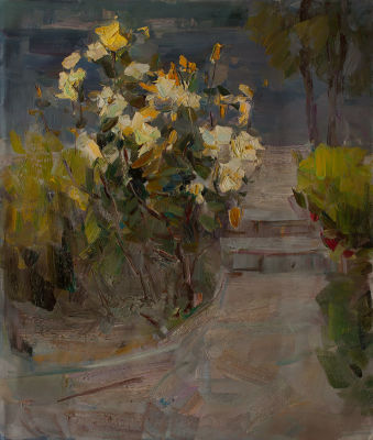 Марманов Роман. Куст роз, 2010г., 70х60см, х\м. Родился в 1977 году в городе Симферополь. В 