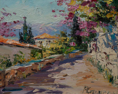 Стахурский Рустэм. Весенним днем, 2006г., 20х23см., х\м. Родился в 1975 году в Крыму. В 1999 