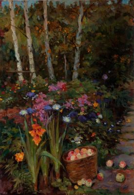 Горяная Юлия. На даче, 1995г., 35х25см., х\м. Родилась в 1975 году в городе Тула. В 2000 году 