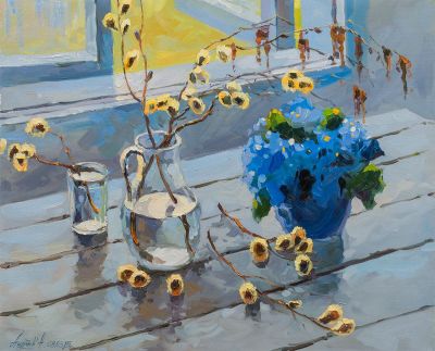 Андреев Николай «Подарок любимой» 65x80 см, 2015 г. Холст, масло. Художник родился в 1966 году. 