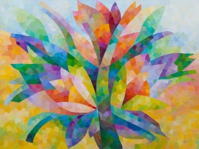 Антошина Ирина «Розовые цветы» 60x80 см 2012 г. Холст, масло.