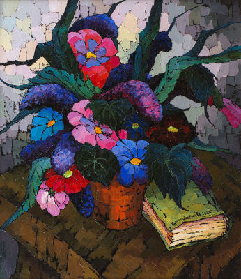 Веселовский Валерий «Цветы любви» 93x78 см, 2005 г. Холст, масло. Член Международного 