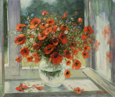 Ень Александр «Маки» 60х70 см, 2011 г. Холст, масло. Родился в феврале 1957 года в городе 