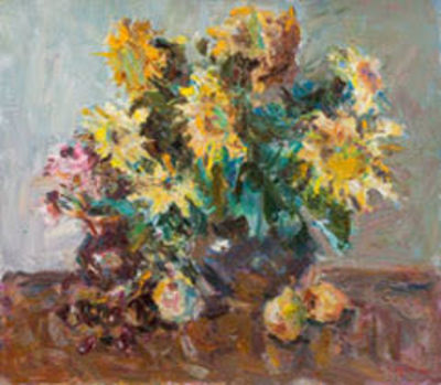 Зорко Анатолий Егорович, Заслуженный художник Украины, «Подсолнухи» 70x80 см, 2009 г. Холст, масло. 