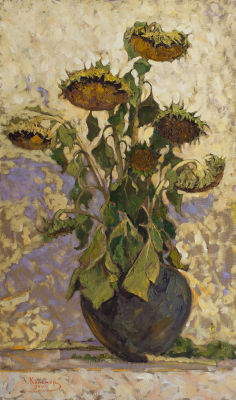 [Большой формат] Каменев Алексей, Лауреат Золотой медали МФКД, &laquo;Семиглавый букет&raquo; 110x66 см 