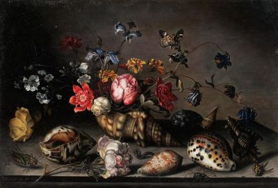 Balthasar van der Ast. Stil Life of Flowers, Shells and Insects. Аст, Бальтазар ван дер. 
