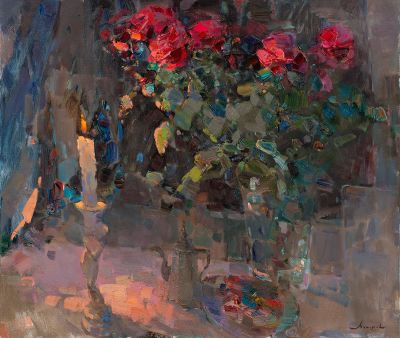 Макаров Виталий. Лауреат Золотой медали МФ "Культурное достояние". &laquo;День рождения жены&raquo; 60x70 