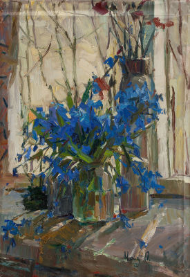 Мороз Ольга &laquo;Подснежники&raquo; 70x50 см, 2010 г. Холст, масло