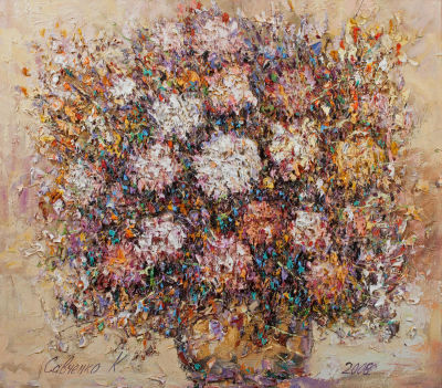 Савченко Константин &laquo;Праздничный букет&raquo;, 70х80 см, 2008 г. Холст, масло