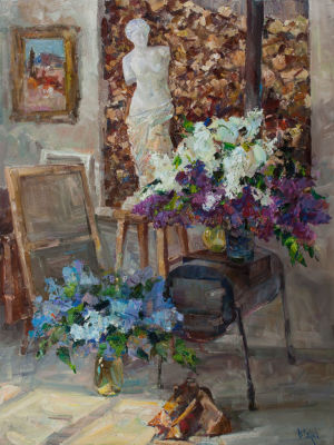 [Большой формат] Сяров Владимир &laquo;Весна пришла&raquo; 120x90 см, 2009 г. Холст, масло