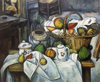 Paul Cezanne. La Table de cuisine.
Поль Сезанн. Посуда, корзина и фрукты. 1988-90г. 