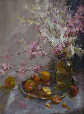 Шабадей Александр Николаевич, 
Лауреат Золотой медали МФКД, &laquo;Натюрморт с апельсинами&raquo; 80x60 см 