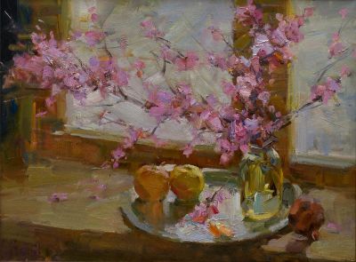 Шабадей Александр Николаевич, 
Лауреат Золотой медали МФКД, &laquo;Цветущий миндаль&raquo; 60x80 см, 2010 
